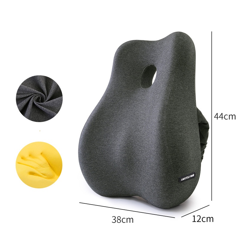 Gối kê lưng memory foam cotton thoáng khí 🪑mẫu mới🪑 đệm tựa lưng văn phòng cao su non ô tô, bà bầu, ghế gaming gtl05