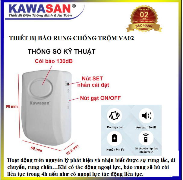 Thiết Bị Báo Rung Chống Trộm VA02