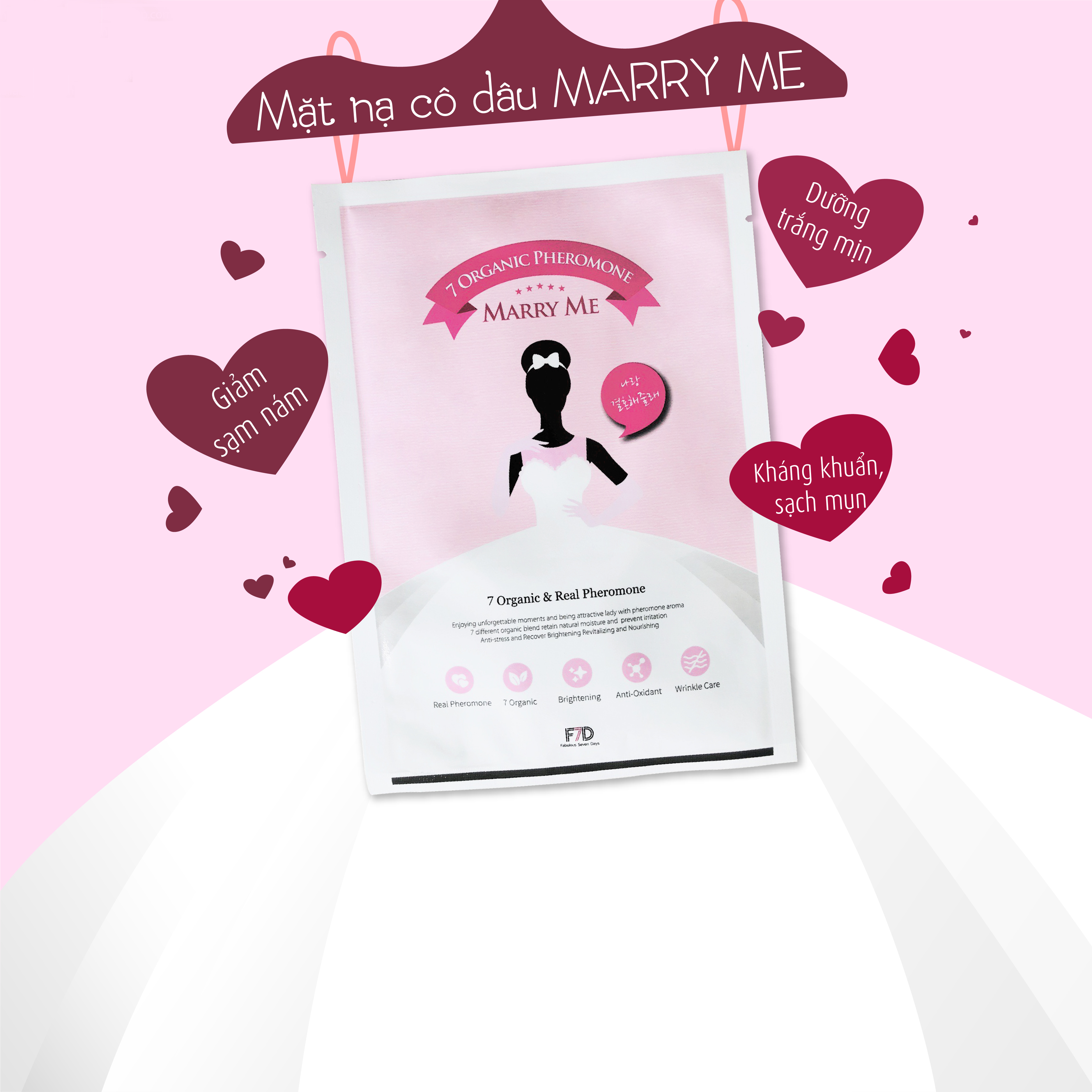 Mặt nạ cô dâu MARRY ME sáng da, cấp ẩm [Hàng chính hãng]
