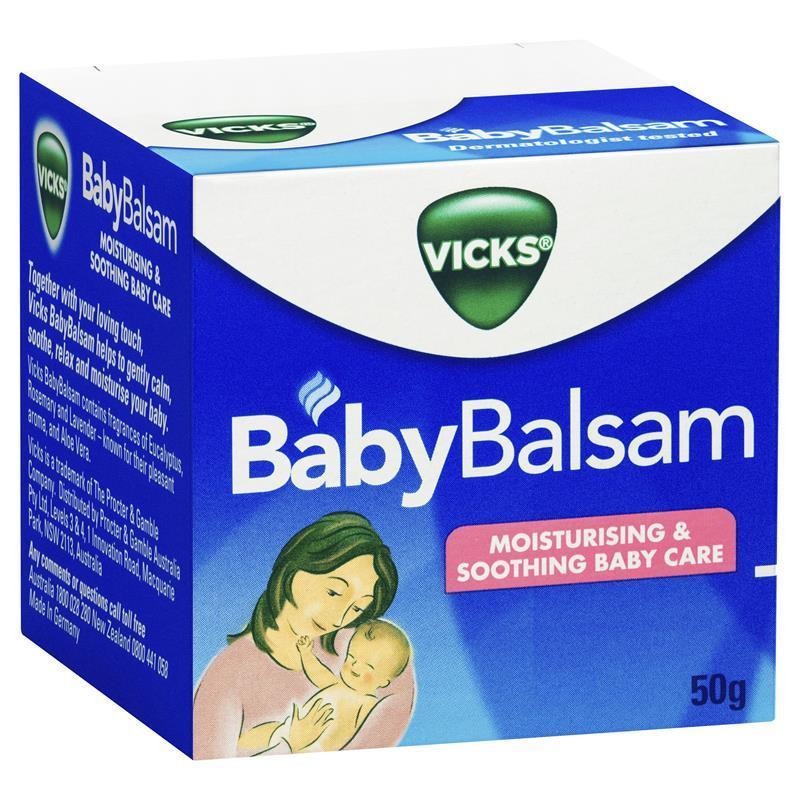 hcmdầu bôi ấm ngực giảm ho cho bé vicks baby balsam 50g 2