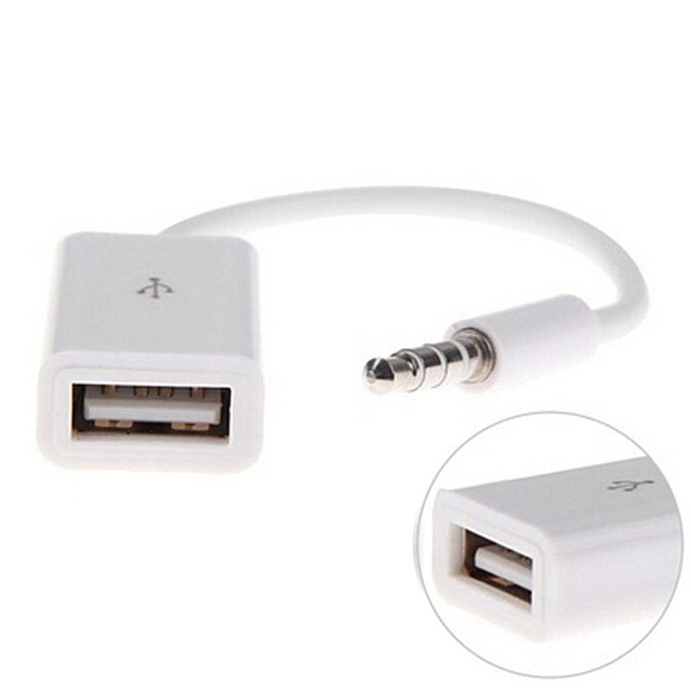 Dây chuyển jack 3.5mm ra USB CÁI cho xe hơi / Dây chuyển OTG jack 3.5ly