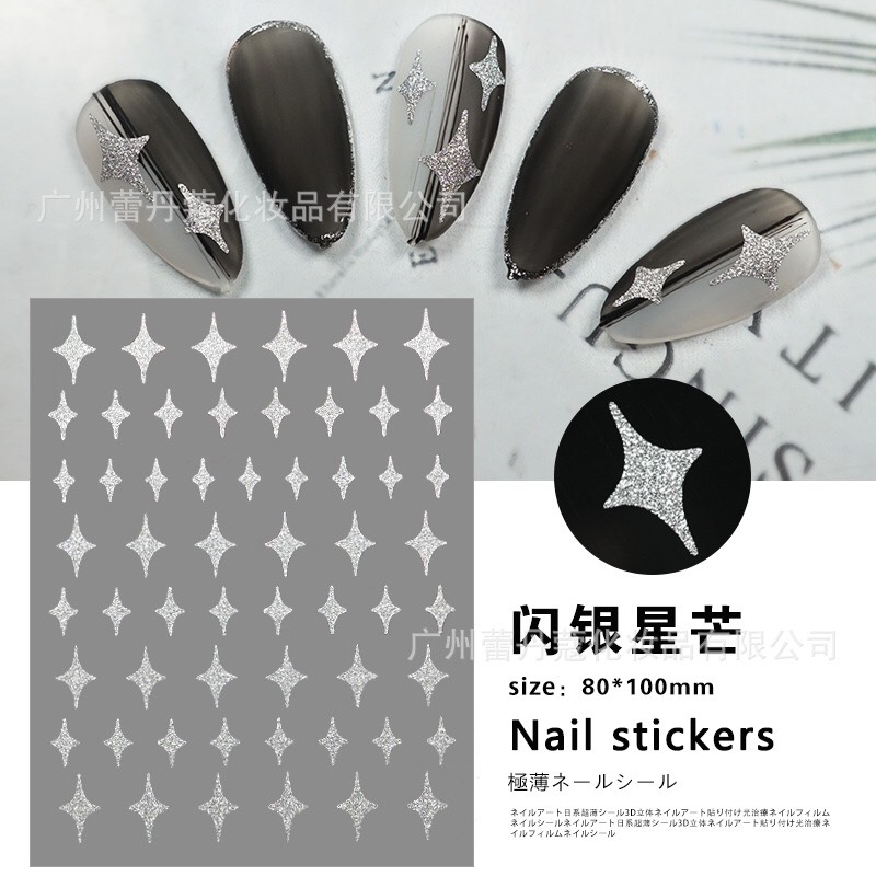 Sticker nail, sticker flash dán móng tay