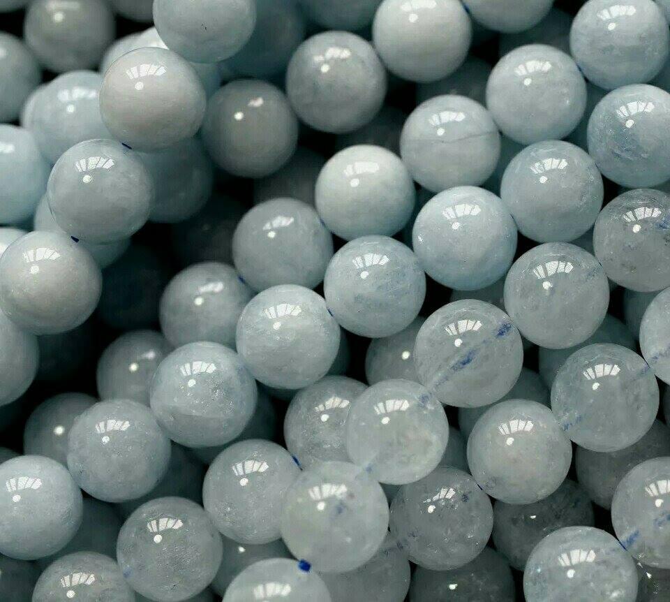 Xưởng Đá Tự Nhiên G.F.H - Vòng tay đá Aquamarine cao cấp 100% tự nhiên màu tự nhiên