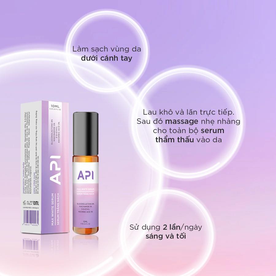 Lăn nách API, Serum giảm thâm, khử mùi nách API Mee Natural