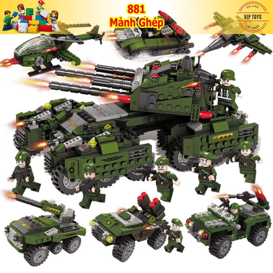 881 Mảnh - Bộ Đồ Chơi Lắp Ghép Mô Hình LEGO Xe Tăng - Lắp Ráp LEGO ...
