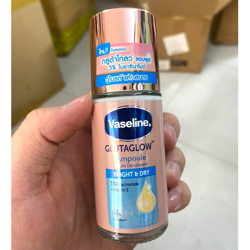Lăn khử mùi vaseline, serum dưỡng nách vaseline bright & dry serum 45ml - wincy mart