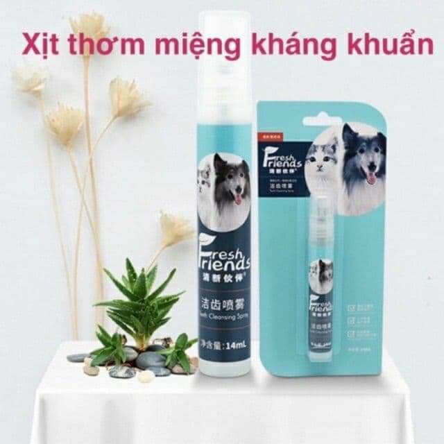 Xịt thơm chống hôi miệng cho chó mèo 14ml