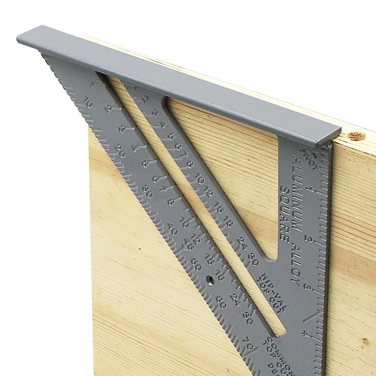 Thước mòi nhôm xám bạc 18cm