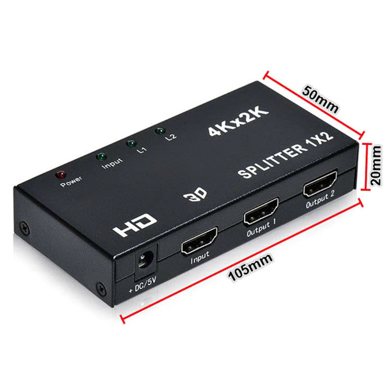 Bộ chia HDMI Splitter 1 ra 2 Full HD 1080P chất lượng cao