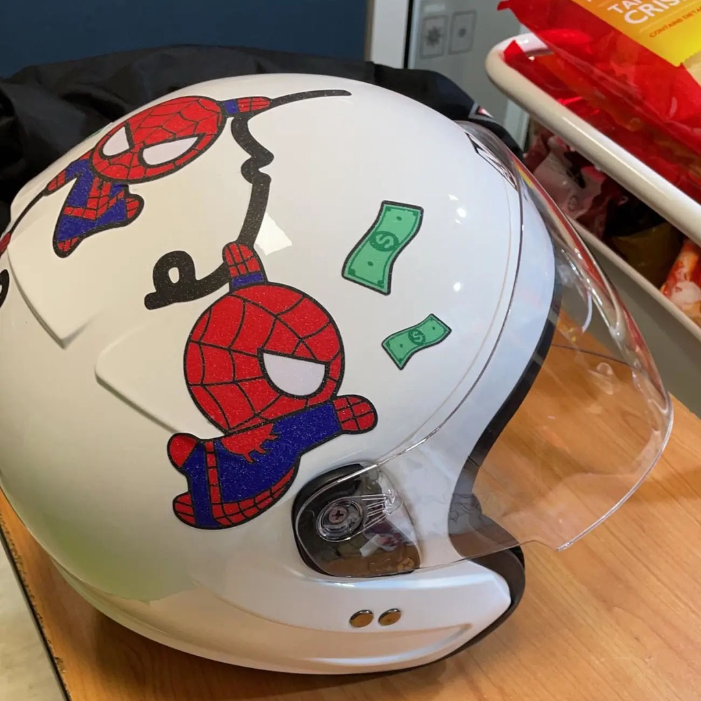 Miếng Dán Hình Người Nhện Marvel Độc Đáo Trang Trí Xe Hơi