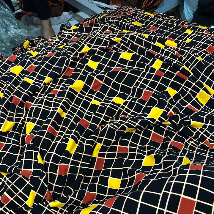 Cotton Elastic Fabric with Striped Patterns in Various Colors Atm18 - Multi-Purpose Sewing Material
