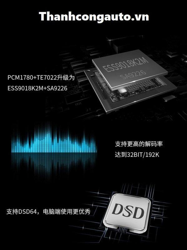 DAC giải mã TRASAM DAC 2PRO model mới 32bit/192khz Bluetooth (Bạc)