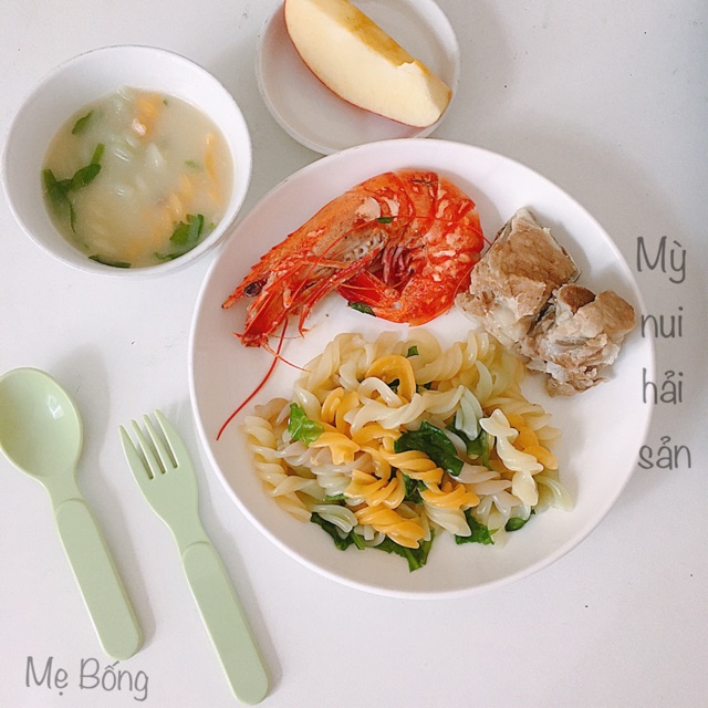 Nui xoắn rau củ cho bé 300
