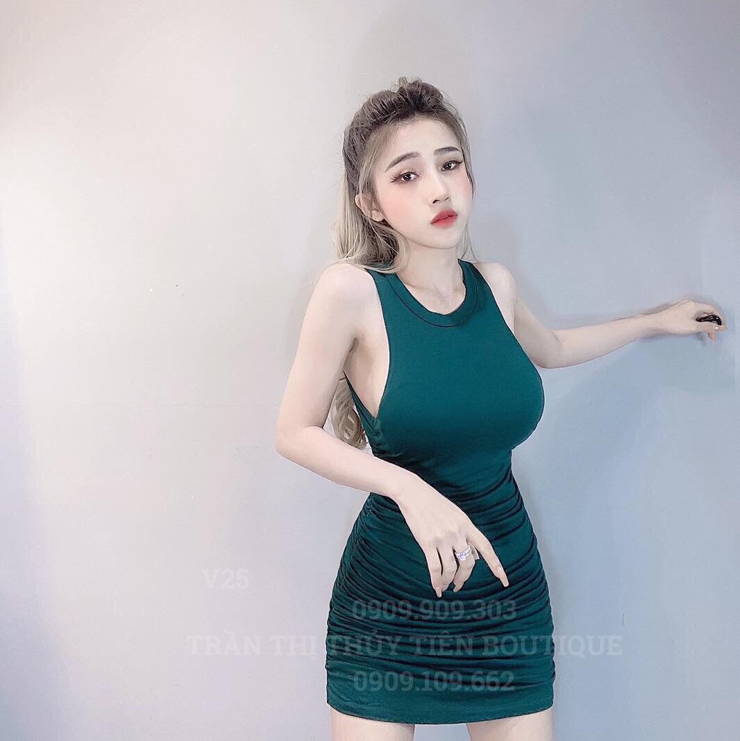 [HCM]ĐẦM THUN XẾP LY BODY