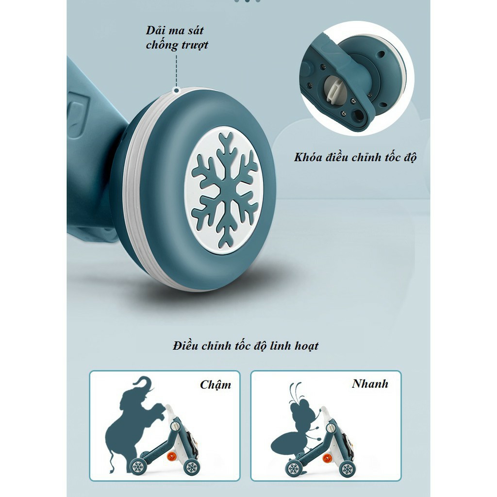 Xe tập đi đa năng 3 trong 1 (xe tập đi , chòi chân, Scooter)