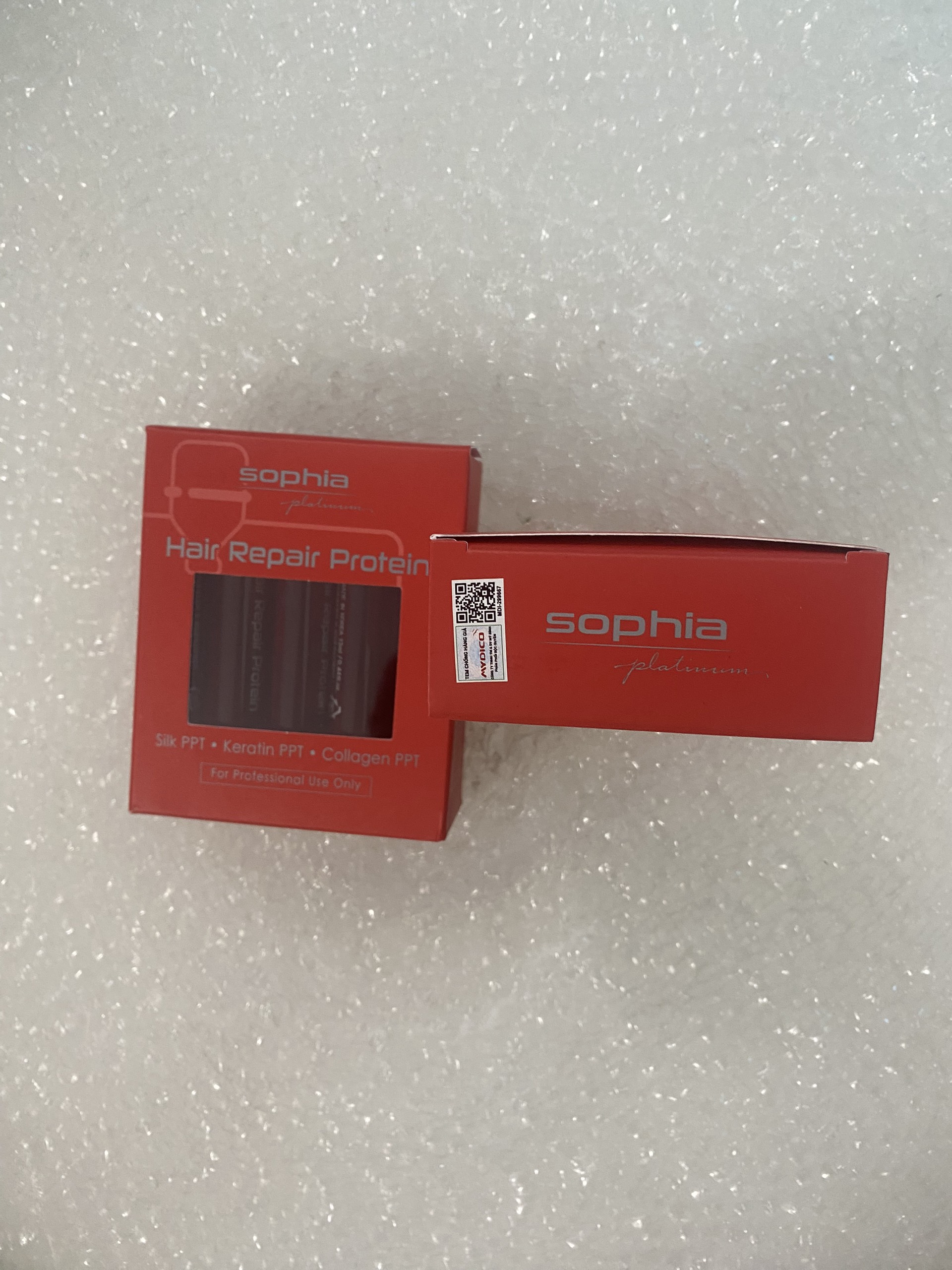 Huyết Thanh Sophia Phục Hồi Tóc Nát Hư Tổn Nặng, Tái Tạo Tóc Protein Sophia 1 hộp 10 ống x13ml