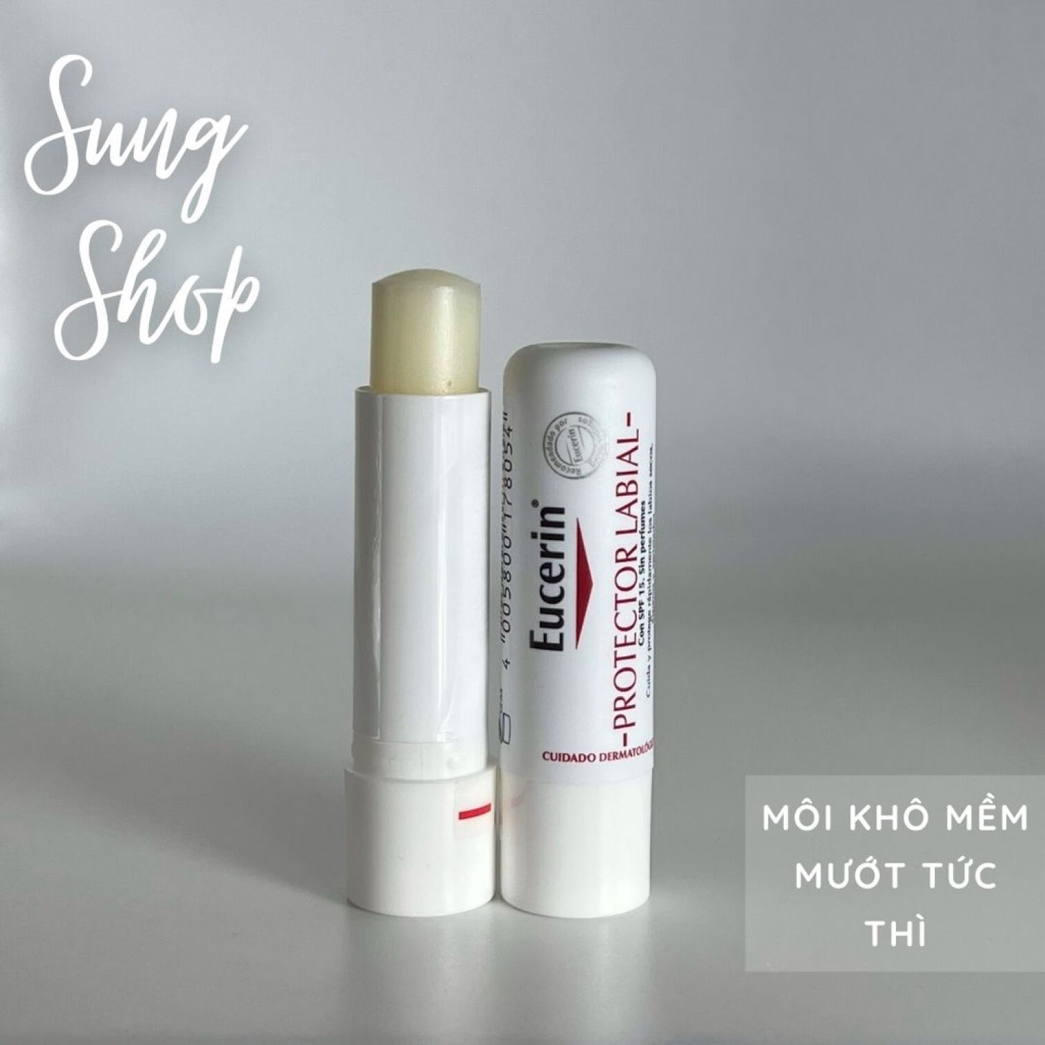 Son dưỡng môi Eucerin làm mềm môi giảm khô nứt hiệu quả