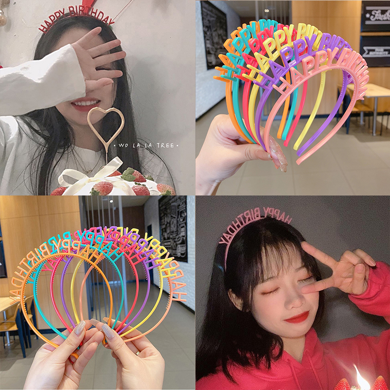 Nơ bờm cài tóc chữ happy birthday
