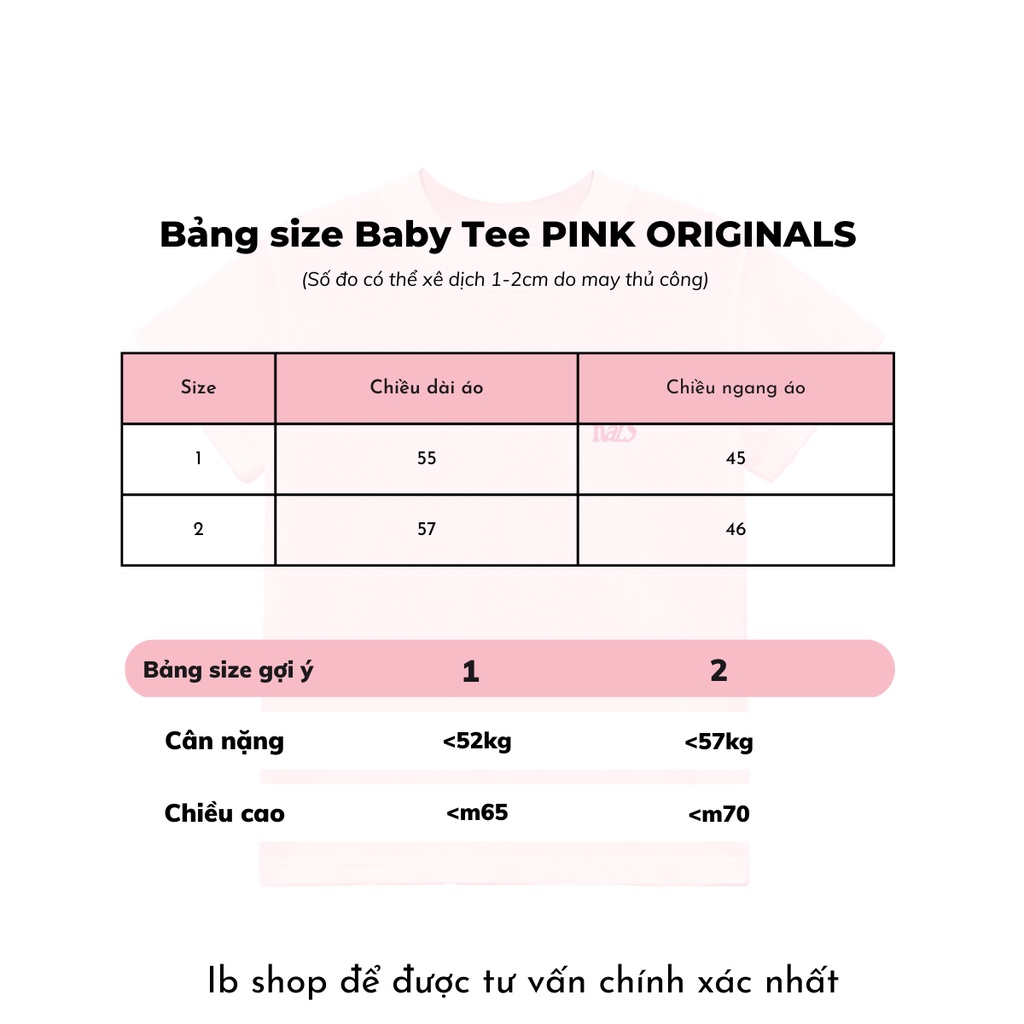 Áo Baby Tee Basic PINK ORIGINAL Mẫu Mới 2023