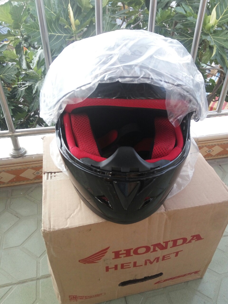 [HCM]Nón bảo hiểm Honda Fullface nhập khẩu ( đen bóng)
