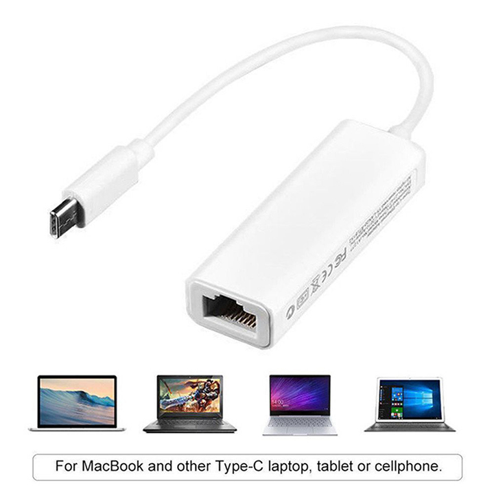 Cáp chuyển usb Type C sang Lan 10/100 Mbps (Ethernet RJ45)