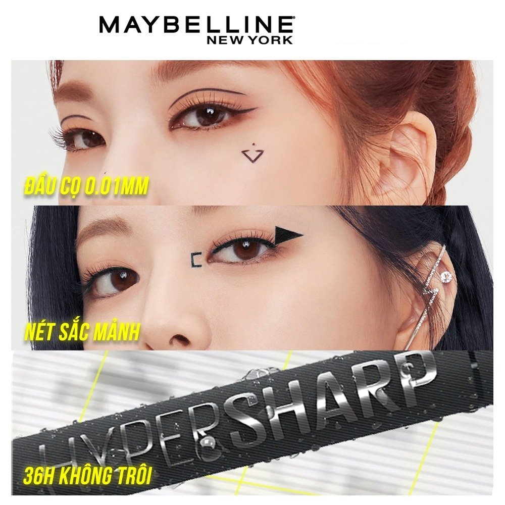 Bút Kẻ Mắt Nước Maybelline Sắc Mảnh Hyper Sharp Liner Extreme 0.4g