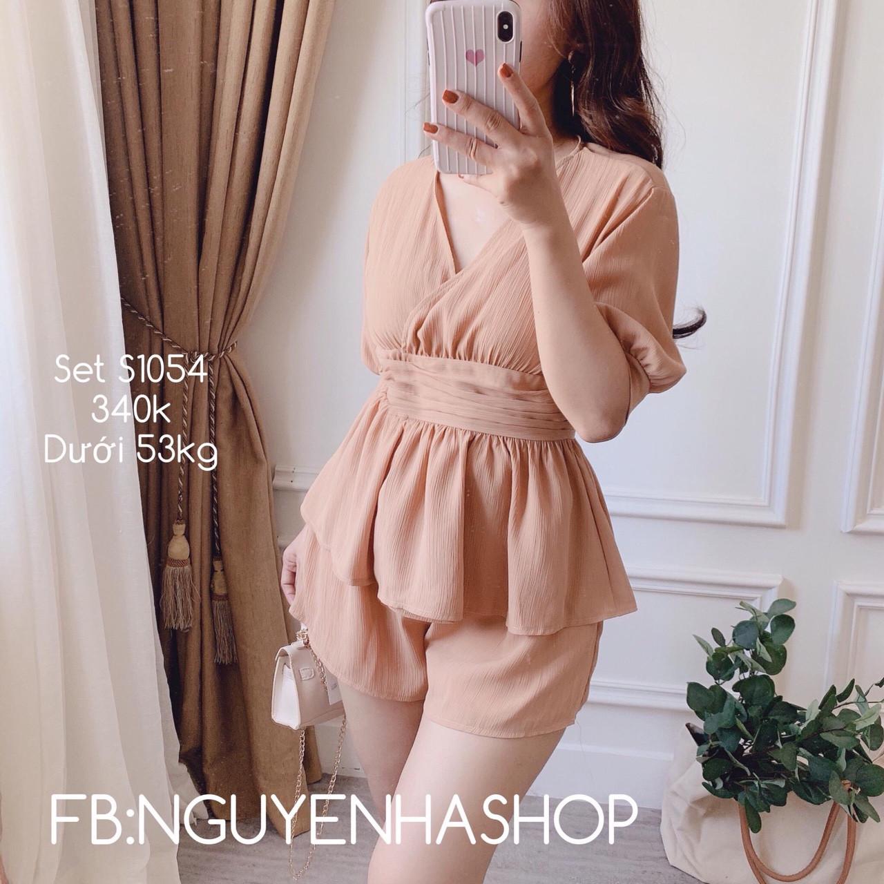 Sét bộ áo tay bo kate-TH
