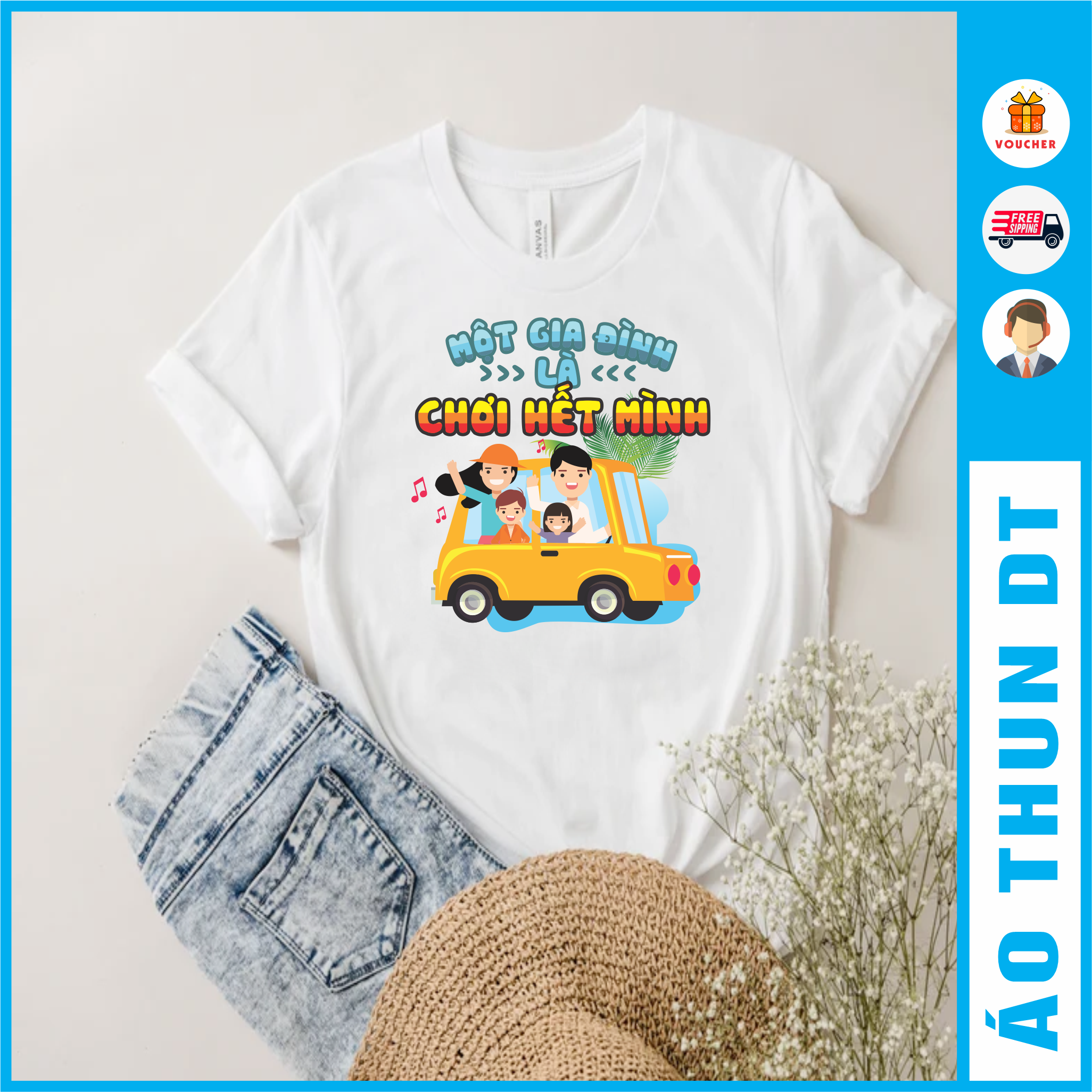 Áo thun gia đình - Một gia đình là chơi hết mình