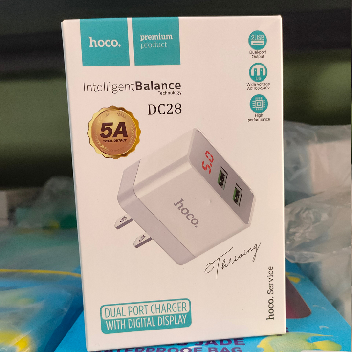 [HCM]Cốc sạc đa năng Hoco DC28 2 cổng usb max 5.0A