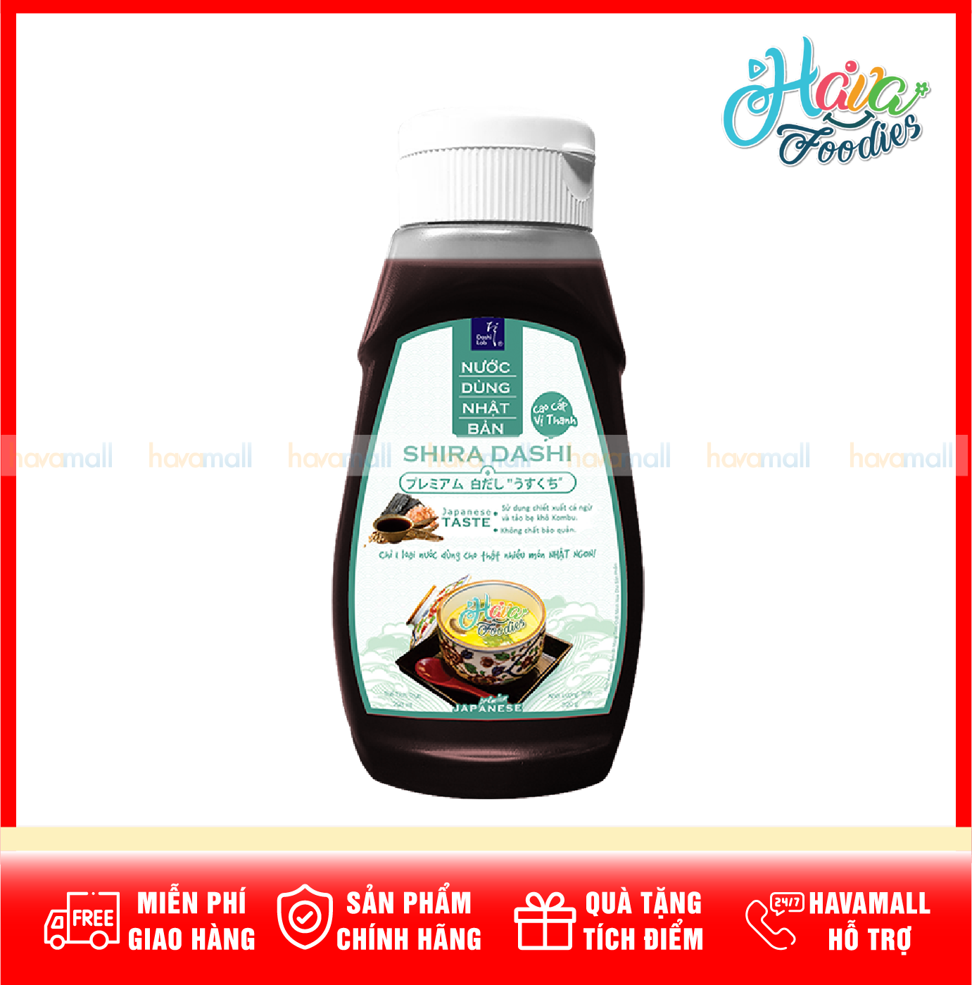 [HOÀN TIỀN MAX 10%] Nước Dùng Nhật Bản Shira Dashi Cao Cấp プレミアム 白だし “うすくち”