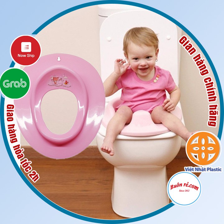 Bệ thu nhỏ bồn cầu cho bé nhựa Việt Nhật, bệ xí thu nhỏ bồn cầu giúp bé ngồi an toàn thoải mái (MS: 5439)