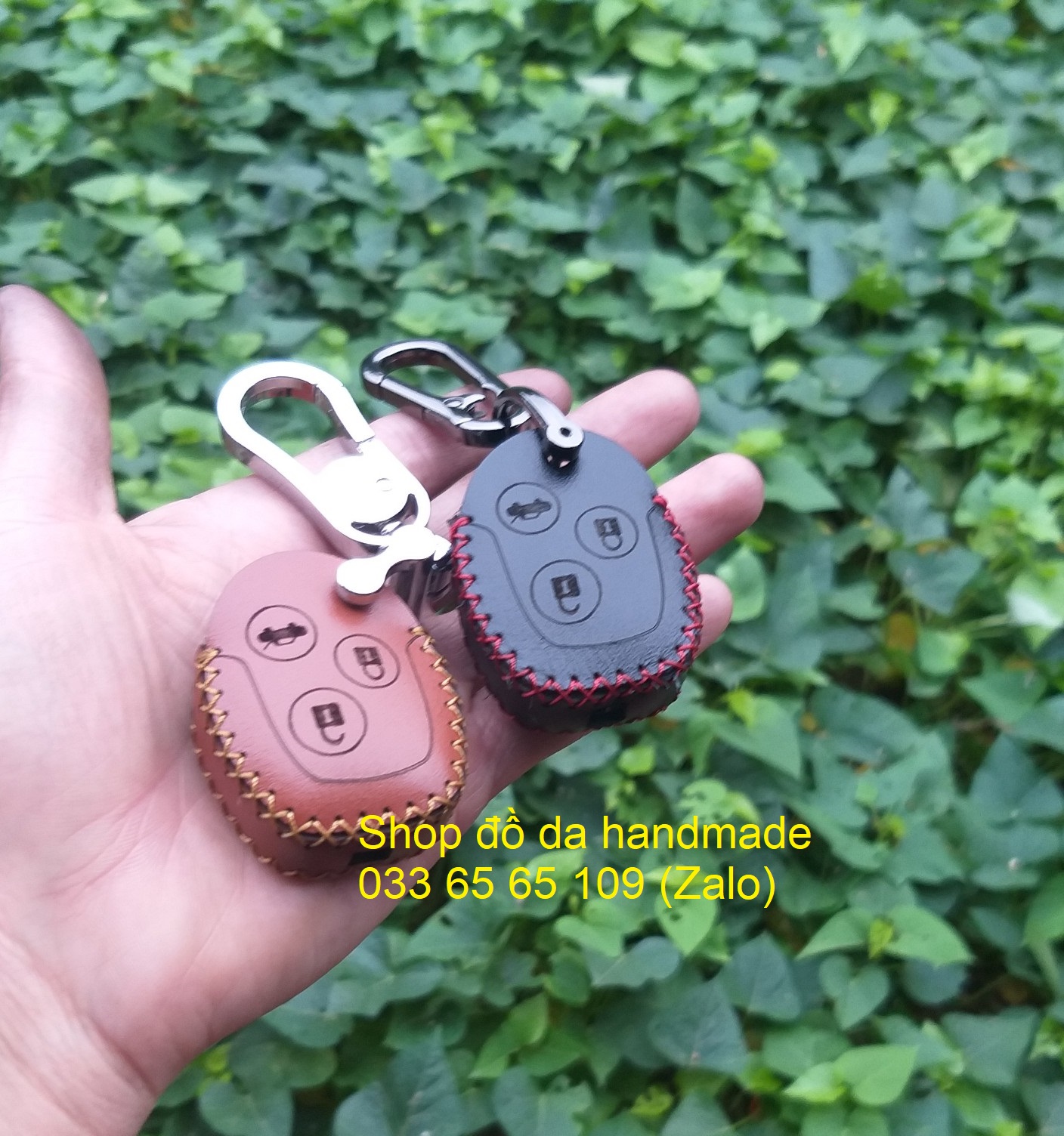 Bao da chìa khóa xe Ford transit 16 chỗ bằng da bò, kèm tặng móc khóa, bảo hành 12 tháng