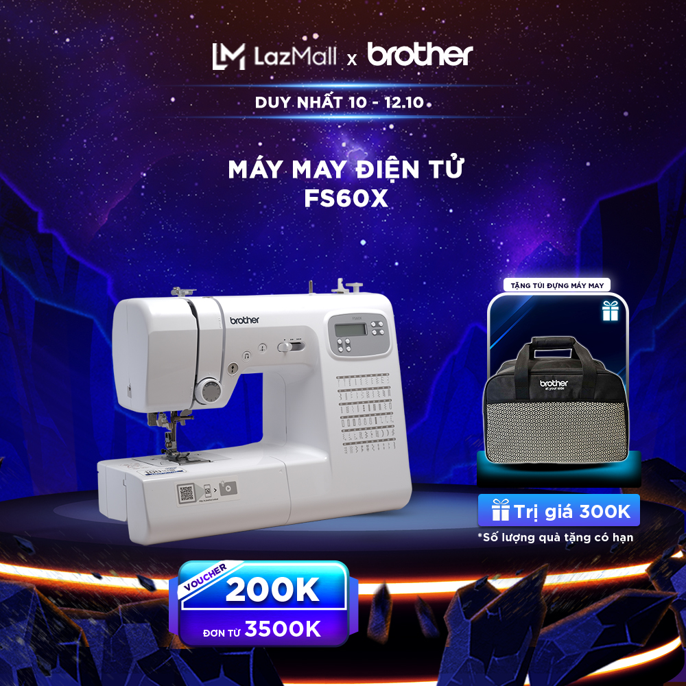 Máy may Brother FS60X - Tặng kèm Túi đựng máy may