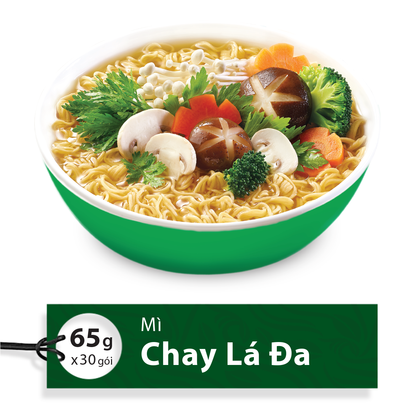 Thùng Mì Gói 3 Miền Chay Lá Đa 65g (30 gói x 65g)
