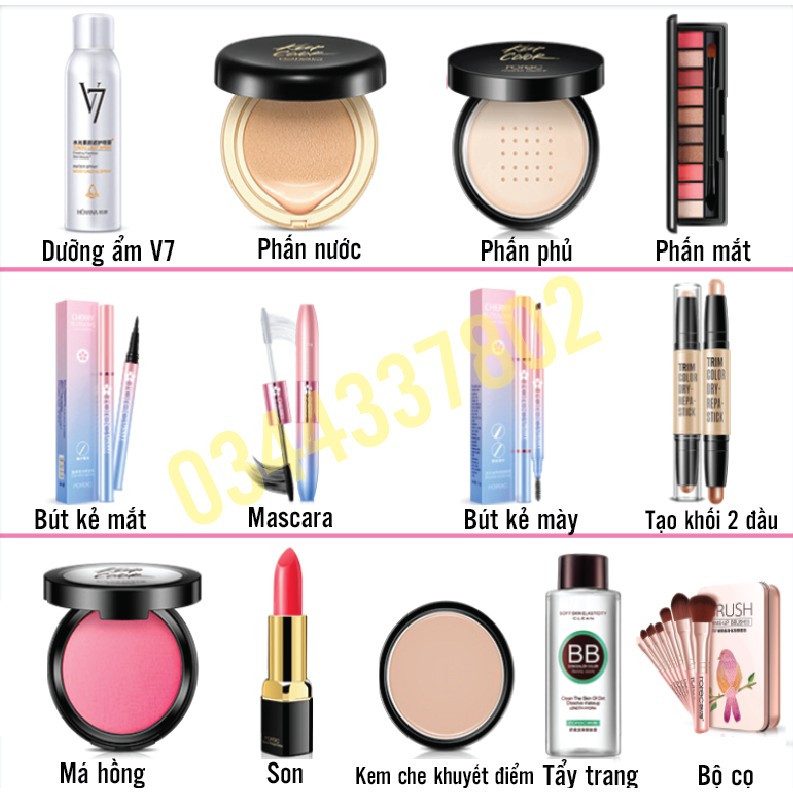 combo trang điểm 13 món