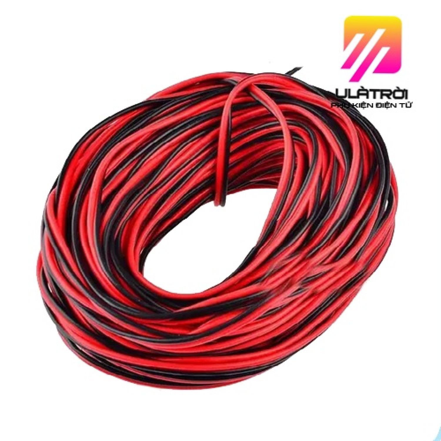 Dây điện đôi đỏ đen 26AWG (5mét)