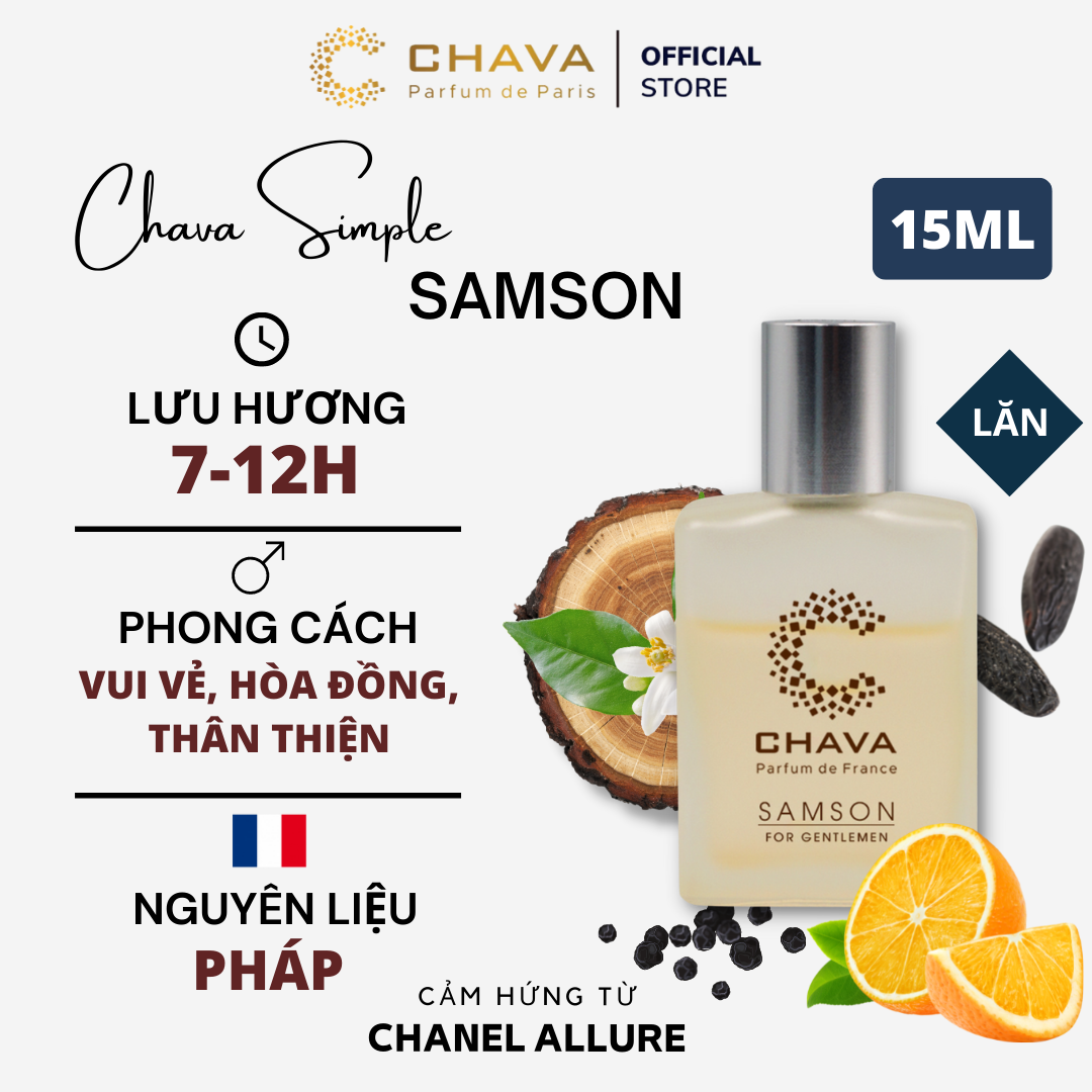 NƯỚC HOA NAM CHAVA SAMSON 15ML