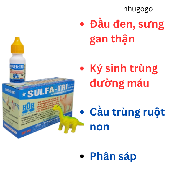 Sulfa tri 10ml đầu đen, ký sinh trùng đường máu