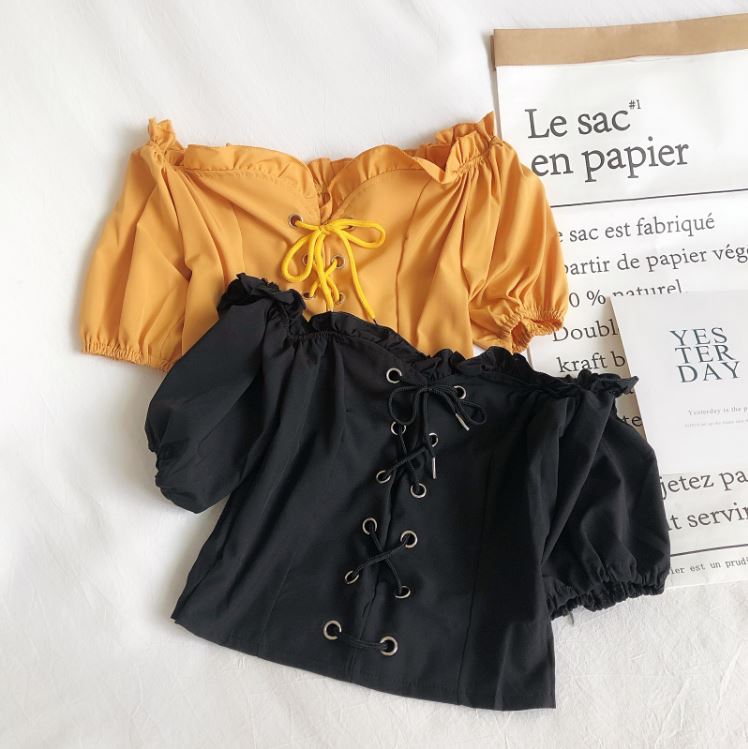 Áo Cro-top nữ đan dây