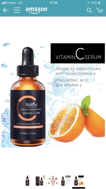 Serum Vitamin C Mabox 20% 30ml