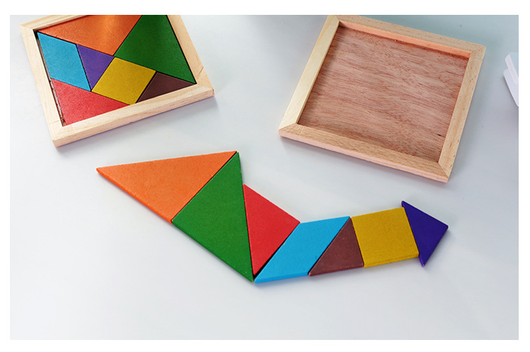 [HCM]Đồ Chơi Gỗ - Xếp Hình Trí Uẩn Tangram 7 mảnh