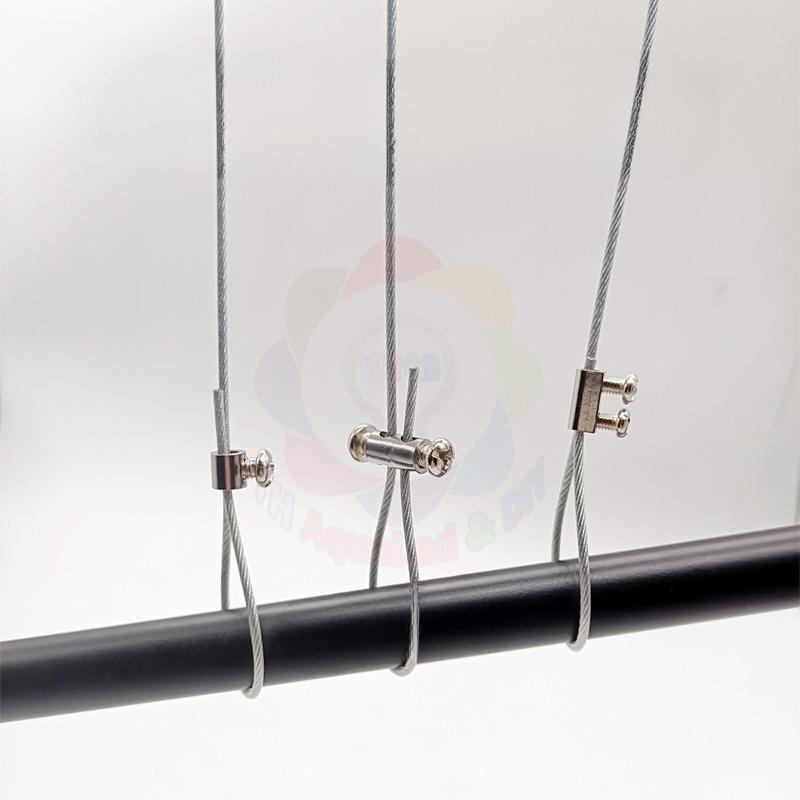 Ốc siết cáp đôi treo thiết bị Ốc giữ cáp 2 vị trí mạ niken chuyên dùng cho đèn khung tranh trang trí gia dụng công trình