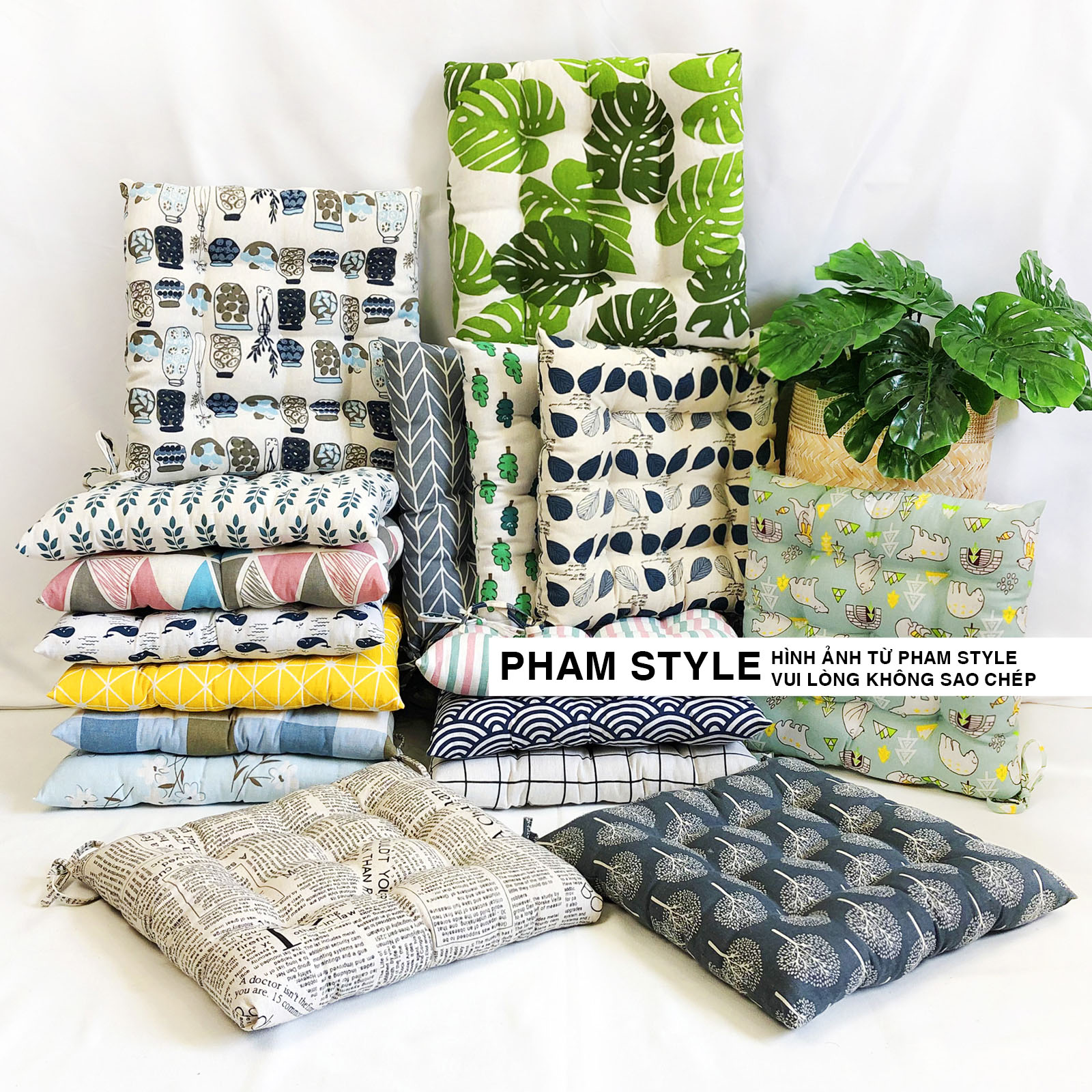 Đệm Vuông Ngồi Bệt PATTERN (40,45,50cm) (NO1-16)