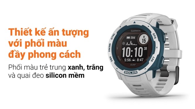 Garmin Instinct Solar GPS Smartwatch - Surf Edition