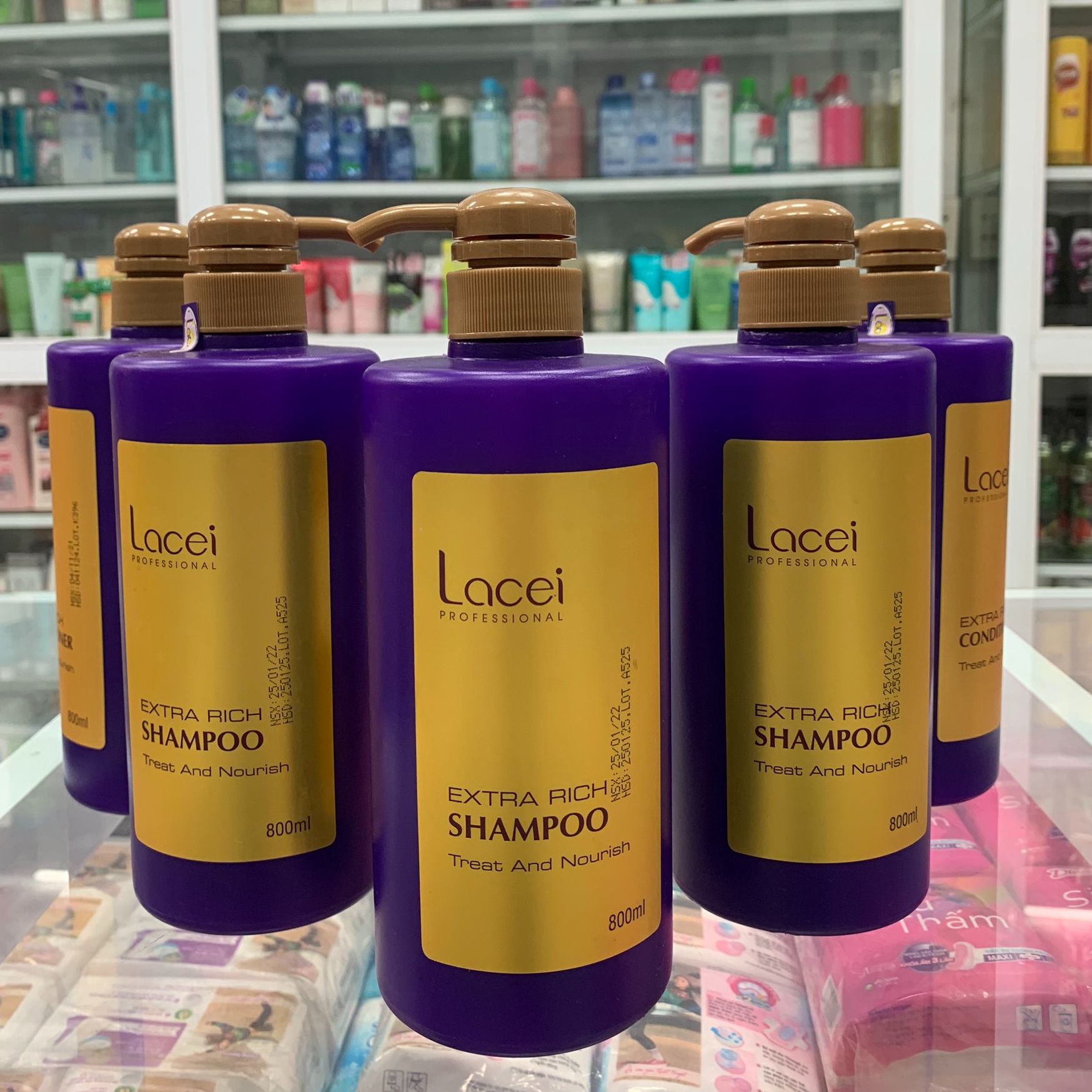 Dầu gội Lacei phục hồi tóc 800ml  (TÍM)