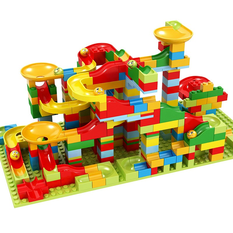 Bộ Xếp Hình Cầu Trượt Lego Thả Bi 165-330 Chi Tiết Cho Bé, Đồ Chơi Xếp Hình Phát Triển Trí Não