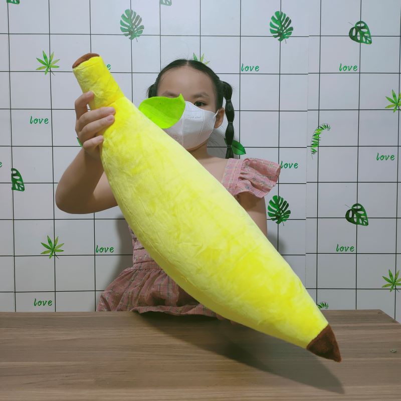 GẤU BÔNG TRÁI CHUỐI KHỔNG LỒ 100CM THÚ NHỒI BÔNG HÌNH CHUỐI