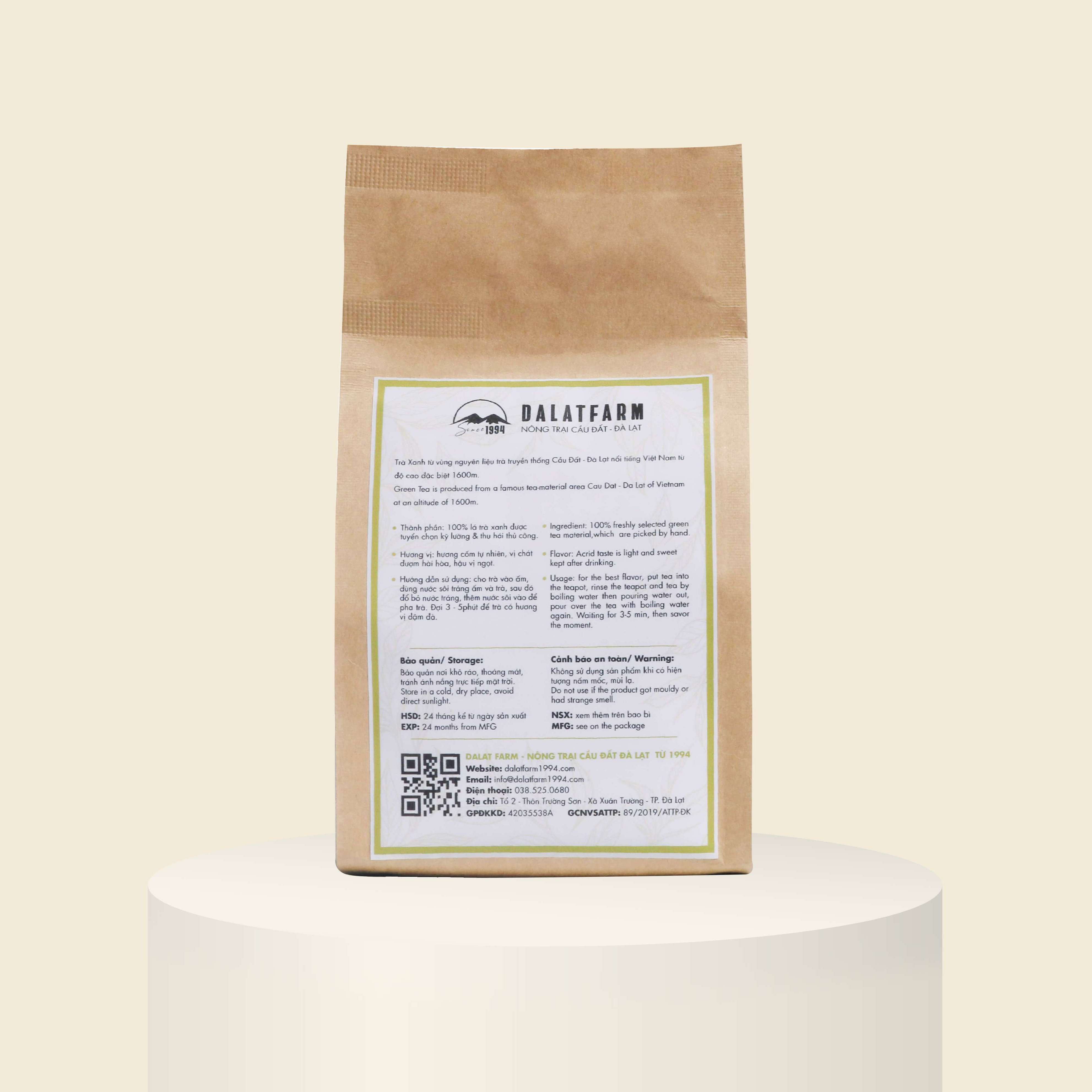 Trà Xanh DalatFarm - Túi 150 g
