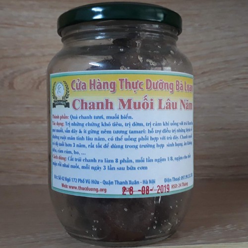 Chanh muối lâu năm lọ 350g