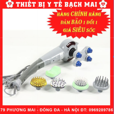 Hoàn tiền 15% - máy đấm lưng 7 đầu xoa bóp - máy massage cầm tay